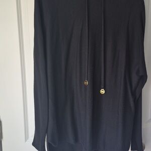 Black Tunic Top with Gold MK Accent Xl No Holes Or Rips Very Good Condition